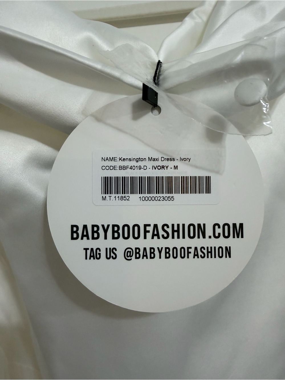 SOLD: Babyboo White Strapless Wedding Gown with Asymmetric Draped Skirt - Picture 8 of 8